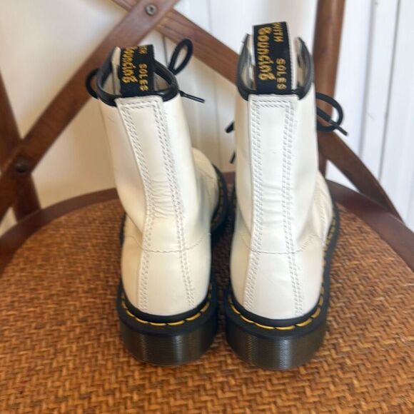 Dr. Martens 1460 white leather combat boots size 6 - Picture 8 of 14